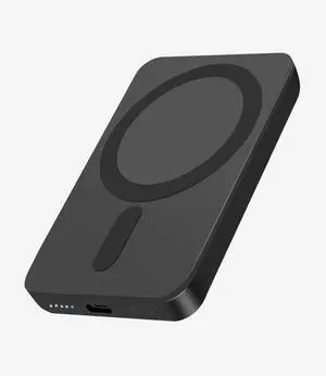 Miady Mini MagSafe-Compatible Portable Charger, 5000mAh 5W Compact Magnetic Power Bank for iPhone 16/15/14/13/12, 12W USB-C Charging Battery Pack
