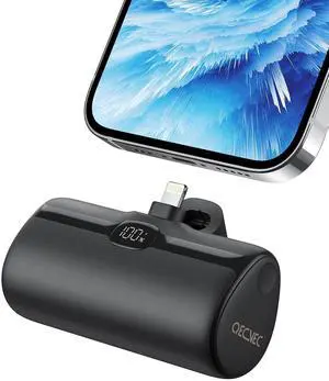 Qecvec Small Portable Charger, 5000mAh Mini Power Bank for iPhone, 20W Fast Charging Power Bank, Travel Essentials for Portable Charger Compatible with iPhone 14/14 Pro Max/13/13 Pro/12/11/XS