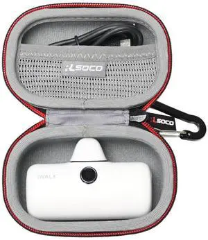 RLSOCO Hard Case for iWALK Small USB-C Portable Charger 4500mAh/4800mAh Wireless Power Bank - Silver (Case Only)