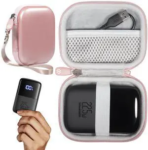 GETGEAR case for INIU Portable Charger, Small 10000mAh Power Bank USB C in/Output 22.5W Fast Charging (Rose gold)