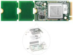 waveshare Hailo-8 M.2 AI Accelerator Module, Compatible with Raspberry Pi 5, Supports Linux/Windows Systems, Based On The 26TOPS Hailo-8 AI Processor, Module Only