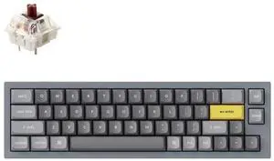 Keychron Q9 Wired Ultra-Mini 40% Mechanical Keyboard  QMK/VIA, Hot-Swappable Gateron G Pro Brown Switches, RGB Backlight, Double-Gasket Design, CNC Aluminum Body, Compatible with Mac/Windows, Gray