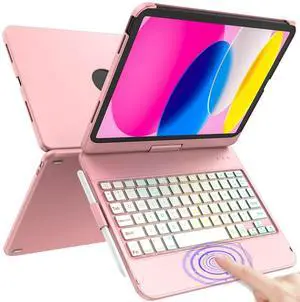 for iPad A16 11th Generation/10th Generation Case with Keyboard,Touch Keyboard for iPad 11" /10th Gen 10.9 inch 2022-10 Color Backlight, 360° Rotatable Protective Cover for iPad A16 11th Generation/10th Generation Case with Keyboard,Touch Keyboard for iPad 11" /10th Gen 10.9 inch 2022-10 Color Backlight, 360° Rotatable Protective Cover