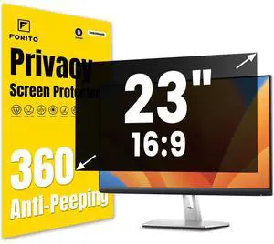 F FORITO 23 Inch 16:9 360°Privacy Screen Protector for Computer Monitor, Removable Eye Protection Anti Blue Light Anti Glare Computer Screen Privacy Shield for 23" Widescreen Monitors