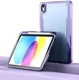 YOUULAR Tablet Case for Samsung Galaxy Tab S9 Ultra 14.6 inch, Shockproof Thin Flexible Transparent Back Case Smart Cover for Tablet Purple