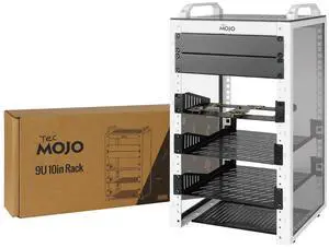 Tecmojo 9U Network Rack, 10 inch Mini Server Rack with 2 Side Translucent Panels & 2 Top Handles, 7.87 inch Deep, for 10 inch IT Equipment & A/V Devices, White Tecmojo 9U Network Rack, 10 inch Mini Server Rack with 2 Side Translucent Panels & 2 Top Handles, 7.87 inch Deep, for 10 inch IT Equipment & A/V Devices, White