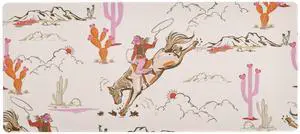 Glaphy Cute Cowgirl Cowboy Boots Desert Computer Mouse Mat Desk Pad Large Mouse Pad Keyboard Non-Slip Desk Mat for Work Game Office, 35.4 x 15.7 in