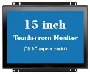 RIUIIN 15 Inch Open Frame Capacitive Touchscreen Monitor,1024x768 Resolution 4:3 Aspect Ratio Waterproof,VESA+Panel Mount, for Kiosk, Automation, POSVendingHMI and Digital Signage 7x24h Work
