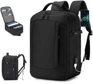 COSCOOA Expandable Travel Backpack 20-30L,Cabin Size United Airlines Personal Item Bag 17x10x9 inch,Flight Approved Underseat Ryanair 40x20x25 CM Carry on Luggage Bag,Mochila de Viaje