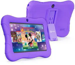Contixo 7" Kids Tablet  V9A 32GB Android Tablet for Ages 37, Parental Controls, Pre-Loaded Exclusive 50 Disney Storybooks, WiFi, Kid-Proof Case with Kickstand, Back to School Gift, Purple