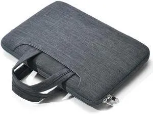 Slim Business Laptop Sleeve, Lightweight Protective Case with Handle & Pockets for 14/15.6" Laptops, Water - Resistant Briefcase for Commute/Travel/Business (grey, 15.6inch)