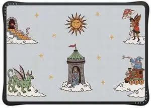 CASETiFY Impact MacBook Air 13" (M1/Intel) Case [Cushioned Impact Corners/Scratch-Resistant/Anti-Slip Grip] - up in The Medieval Clouds - Clear Black