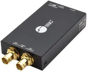 SIIG SDI Video Capture Card with SDI Loop Out, 1080p 3G/HD/SD-SDI Capture, USB 3.0 1080p Record, Scaler, Audio Embedding, for SDI Camera Live Streaming, UVC/UAC, H.264, TAA Compliant (CE-SD0K11-S1)