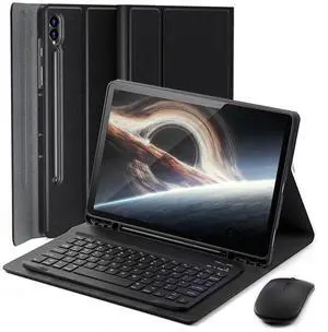 Case Keyboard for Samsung Galaxy Tab S10 Ultra / S9 Ultra 14.6 inch / S8 Ultra 14.6 inch - Mouse and Detachable Keyboard with S Pen Holder - Black Case Keyboard for Samsung Galaxy Tab S10 Ultra / S9 Ultra 14.6 inch / S8 Ultra 14.6 inch - Mouse and Detachable Keyboard with S Pen Holder - Black
