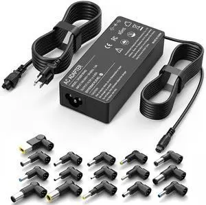 90W Universal Adapter Laptop Charger Compatible with HP Dell Len OVO Acer Asus IBM to Shiba Notebook Ultrabook Chromebook Fast Charging Cord with 16 Connectors