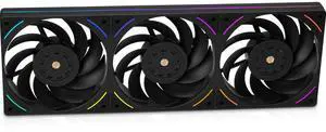 Thermalright TL-UB36R 360mm Single-Frame PC Cooling Reverse Case Fans - PWM 2150 RPM Speed | ARGB Lighting | High Airflow | Single Modular Cable, for Chassis  Liquid Cooler (Black)