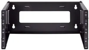 NavePoint 4U Patch Panel Bracket Wall Mount Patch Panel Rack for 19 Networking Equipment  Expandable Mounting Depth 9.5 to 15.5 4U IT Rack 40lbs Weight Capacity