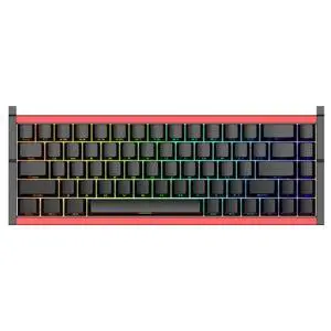 IROK MG68ACE 68 Keys Wired Magnetic Switch Keyboard, Aluminum Alloy Body, 8K Low Latency, Hot Swappable ARGB, Web Driver,Rapid Trigger Customizable Gaming Keyboard(Black Red)