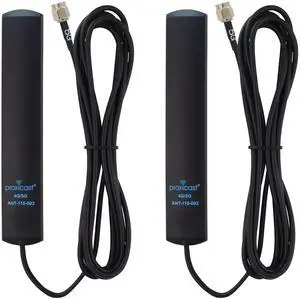 Proxicast 4G / 5G 3.5 dBi Omni-Directional Adhesive Mount Low Profile Flat Stick-On Antenna with 6.6 ft Coax & SMA Male - Compatible with Cradlepoint, Digi, MoFi, Pepwave and More (ANT-110-002-2PK)