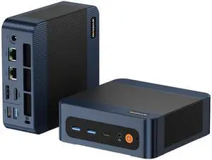 BOSGAME P3 MIX Mini PC, Mini Desktop Computer with AMD Ryzen 5 7640HS (up to 5.0 GHz), 16GB DDR5, 512GB PCIe SSD, 4K Triple Display, USB 4.0, Dual 2.5G LAN & Wi-Fi 6E & BT5.2, for Home, Office, Gaming