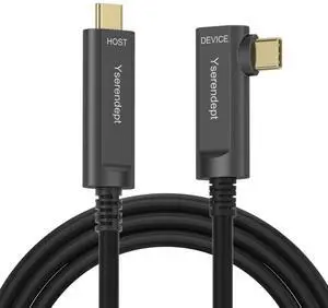 YSerendept Fiber Optic USB C Cable 33ft,Right Angle 10Gbps Active Optical Data Transfer for 4K Cameras,Webcams,Hubs,HDDs,VR/AR,Projectors & Medical Systems YSerendept Fiber Optic USB C Cable 33ft,Right Angle 10Gbps Active Optical Data Transfer for 4K Cameras,Webcams,Hubs,HDDs,VR/AR,Projectors & Medical Systems