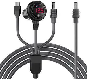3 in 1 Starlink Mini Cable 10FT/3M, High-Speed USB-C/Car Charger/DC to DC Starlink Mini Power Cable, IP65 Waterproof Starlink Mini Accessories Car Adapter Cord for Stable Outdoor Internet