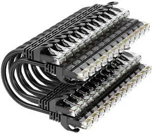 CableCreation Cat 6 Ethernet Cable 1ft (24 Pack), Ethernet Patch Cable 10G, Patch Cables Cat6 for Patch Panel to Switch,Personal Computer