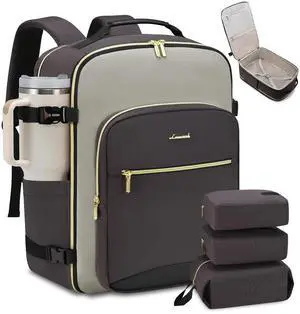 LOVEVOOK 50L Travel Backpack for Women & Men, Airline Approved Carry On Luggage with 3 Packing Cubes, TSA Overnight Bags, Waterproof Personal Item Bag, Weekender Essentials Backpacks fits 17" Laptop