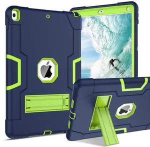 BENTOBEN for iPad Air 3 2019 Case, iPad Pro 10.5" 2017 Case, 3 Layers Heavy Duty Rugged Shockproof Kickstand Sturdy Protective Tablet Cases for iPad Air 3rd Gen/iPad Pro 10.5" 2017, Dark Blue/Green