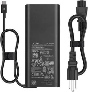 amguog 130W Laptop Charger Compatible with Dell XPS 15 15 2in1 9575 17 Precision 5530 2in1 5550 5750 3560 3550 3551 Latitude 7410 7310 7210 9410 9510 9575 5420 5520 5510 Power Adapter Type C Tip