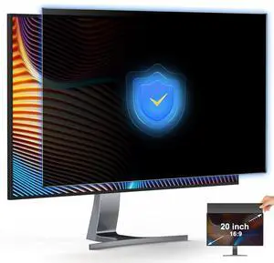JEAPKA [2-Pack] 20 Inch Privacy Screen for Monitor Computer Screen Privacy Filter for 16:9 Widescreen Monitor Desktop PC Monitor Privacy Film Monitor Privacy Shield and Anti-Glare Protector