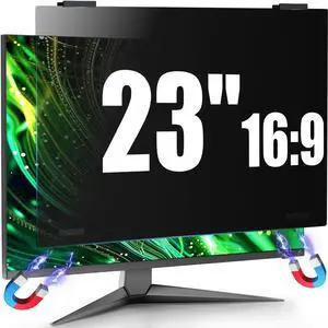 JEEETINTX Magnetic Computer Privacy Screen Shield 23 Inch for Frameless Monitor Thin Bezel 16:9 Widescreen, Hanging Removable Anti Blue Light Privacy Filter Protector Eye Protection