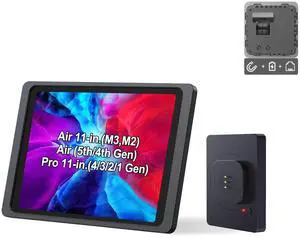 EMONITA Magnetic Wall Mount with Charging Case A9 for iPad Air 11-Inch (M2), iPad Pro 11-Inch, iPad Air 10.9-Inch. PoE and DC up to 18W Quick Charge, Strong Magnets, 360 Rotation