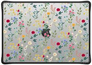 CASETiFY Impact MacBook Pro 16" (M1-M4) Case [Cushioned Impact Corners/Scratch-Resistant/Anti-Slip Grip] - Spring Botanicals 2 - Clear Black