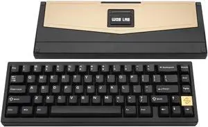 KEEBMONKEY WOBKEY Zen 65 65% Quick Release Wireless Mechanical Keyboard with RGB, CNC Aluminum Case, Hot-Swappable, VIA Support, BT/2.4G/USB-C Gaming Keyboard for Mac/Windows (Ultra Black)