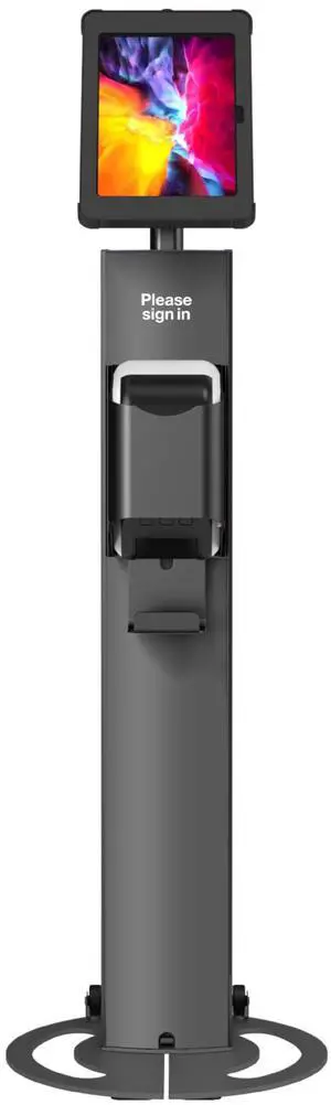 SPROCKET Premium Kiosk Stand T Print B10 - Most Advanced & Key-Locked Secure Tablet Floor Stand, Adjustable Mount & Ergonomic Design, Compatible with Apple iPad (iPad 10.9 - with Wheels)