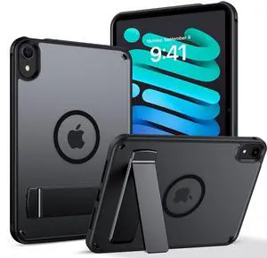 GUAGUA for iPad mini 7 Case 2024 (A17 Pro), Magnetic iPad mini 7th/6th Generation Case with Stand(2024/2021) with Pencil Holder Slim Protective Kickstand Case for iPad mini 7th/6th 8.3'', Black