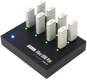 [New Update Version] EZ DUPE 1 to 7 Mini USB Plus MK III Duplicator - Standalone USB Flash Media Thumb Drive Compact Copier (DM-FU0-8V07B)