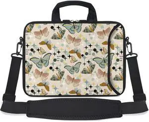 RICHEN 17 inch Laptop Shoulder Bag Carrying Case with Handle Fits 15.6/16/17/17.3/17.4 inch Laptop Notebook (Butterflies Wishes, 16-17.3 inch)