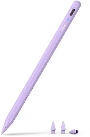 Metapen Pencil A8 for Apple iPad 2018-2025, (2X Faster Charge), Tilt Sensitivity, Pixel Precision, Stylus Pen for iPad 11/10/9/8/7/6th Gen, Pro 12.9/11/13-inch M4, Air 3/4/5/M2/M3, Mini 5/6th, Purple