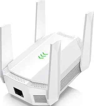 2025 Fastest AX3000 WiFi 6 Extender, Dual Band WiFi Extender Signal Booster, Internet Booster with Gigabit Ethernet Port, Covers Up to 12,000sq.ft and 99 Devices, Faster Speed and Easy Setup, White