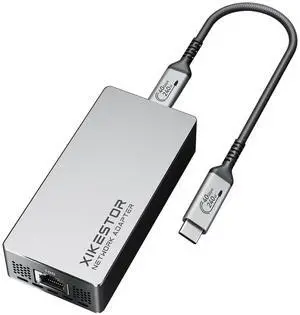 10G Ethernet Adapter, USB4 to 10G Base-T Thunderbolt 3/4 Compatible,10GB USB-C Ethernet Adapter,10Gbps RJ45 LAN,Aluminum Alloy Housing,Quiet and Intelligent Fan Temperature Control.