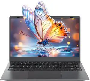 HYYUO 14'' Laptop 8GB LPDDR4 RAM, 512GB SATA SSD, USB3.2, WI-FI 5, Celeron N4020, 1080P FHD IPS 38whA Long Battery Life, Laptop for Business School