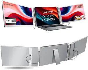 Laptop Screen Extender for Triple Display - 15.6" FHD 1080P Portable Monitor For Laptop, USB C Detachable Plug & Play laptop Monitor Extender for 12"-18.5", Compatible with Windows/Android/PS4/MacBook