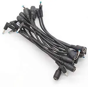 Dongle Tip Adapter Cable for HP 7.4mm to 4.5mm Connector Converter Blue Right Angle Tip DC Cord for HP Stream Spectre Pavilion Envy Elitebook Split Chromebook Power Supply 130w Max - 15Pack
