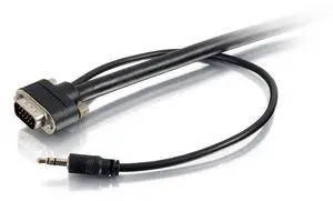 C2G/ Cables To Go Legrand - C2G In-Wall A/V Cable, 35 Foot Audio Video Cable, Black 3.5MM Stereo Audio Video Cable, CMG-Rated Male to Male A/V Cable, 1 Count, C2G 50229