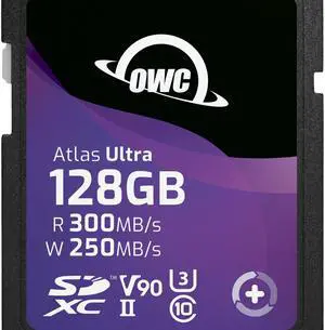 OWC Atlas Ultra 128GB SDXC UHS-II V90 Media Card