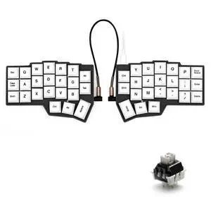 YIVU Corne V4.1 Wired Split Ergonomic Mechanical Keyboard | 40% Ortholinear 3x6 Layout, 46 Keys | Hot-Swappable Per-Key RGB | Vial/QMK Programmable | Pre-Lubed Linear Switches