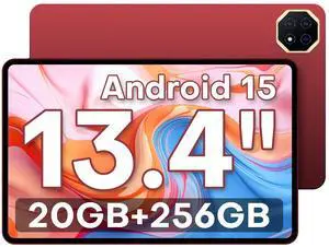 TECLAST T65PLUS Android 15 Tablet 2025, 13.4-Inch Display, 120Hz Refresh Rate, 20GB RAM+256GB Storage, Expand to 1Tb,10000mAh, 18W Fast Charge, Wi-Fi+4G LTE, GPS, 3.5mm Headphone Jack, Elegant Red TECLAST T65PLUS Android 15 Tablet 2025, 13.4-Inch Display, 120Hz Refresh Rate, 20GB RAM+256GB Storage, Expand to 1Tb,10000mAh, 18W Fast Charge, Wi-Fi+4G LTE, GPS, 3.5mm Headphone Jack, Elegant Red