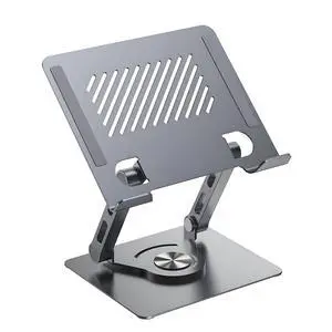 360° Rotating Tablet Stand - Adjustable iPad Tablet Holder for Desk, Foldable iPad Swivel Stand for Home & Office (Slate Gray)